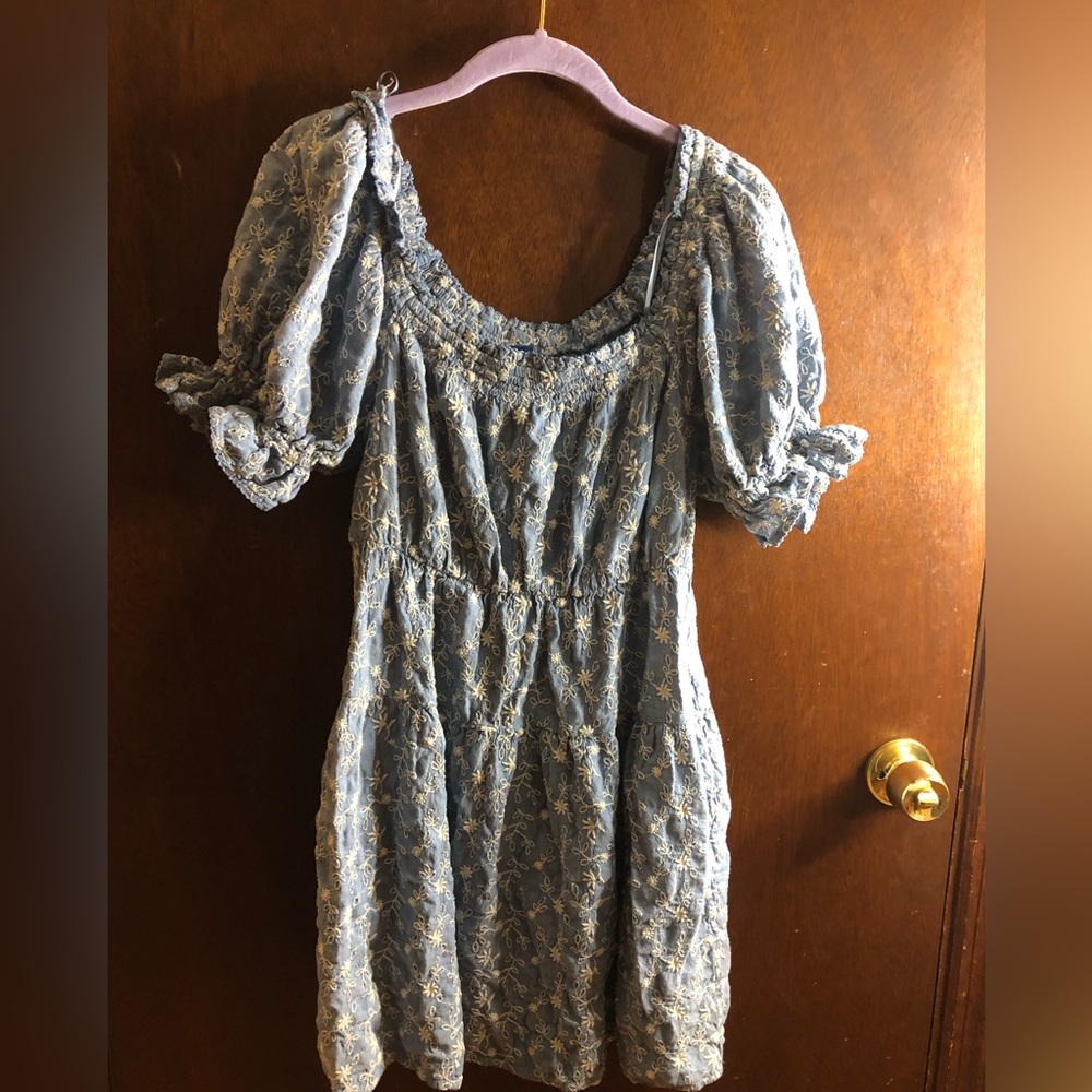 Blue Flowered Dress